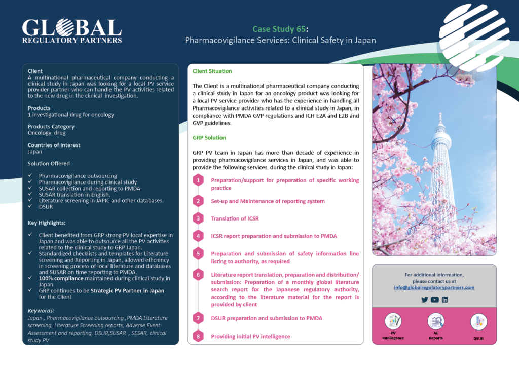 Case Study 65: Pharmacovigilance Services: Clinical Safety in Japan